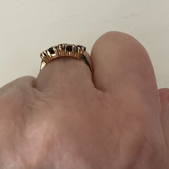 14k solid gold and amethyst ring - Picture 5 of 8